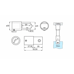 Stabiliseringsstangs st gaffel til Loft rund 19
