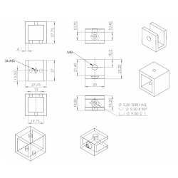 Stabiliseringsstang st gaffel til vg firkantet 