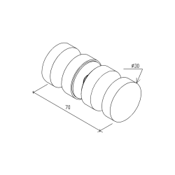 Knop til brusedr rund