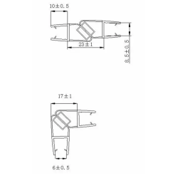 Magnetliste hvid 90/180 g til 10mm glas
