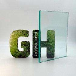 Rundt glas, 12mm med poleret kant