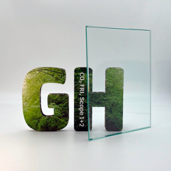 Rundt glas, 6mm Hrdet glas med poleret kanter