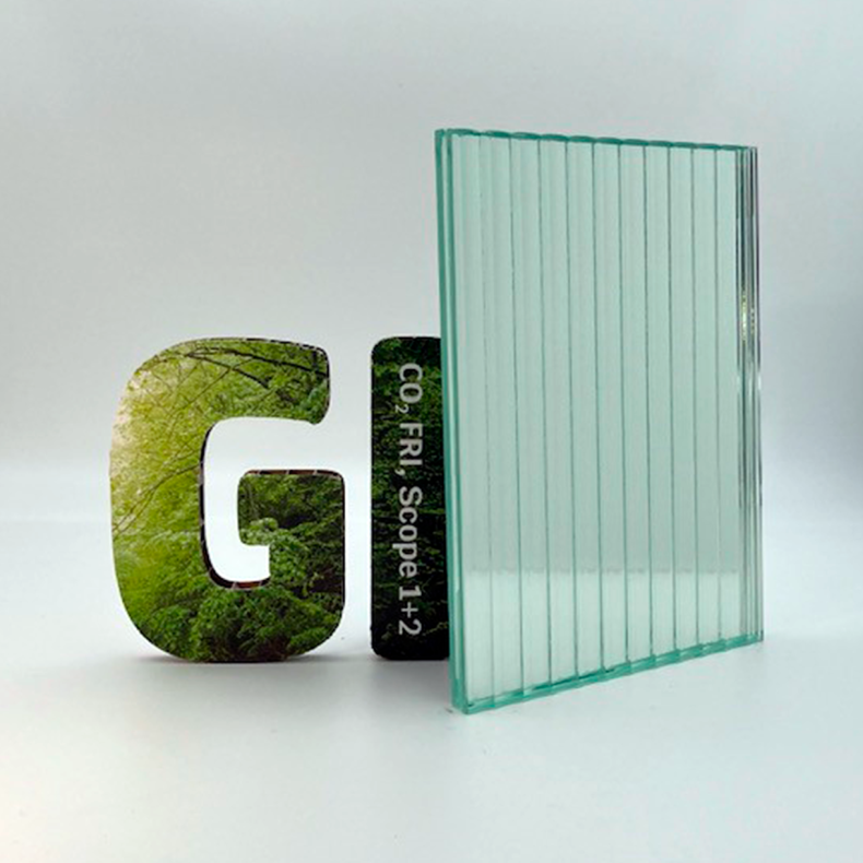 11.6 mm Rillet glas med spejleffekt Rillet Spejleffekt almindelig