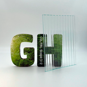 4mm Rillet Glas med poleret kant