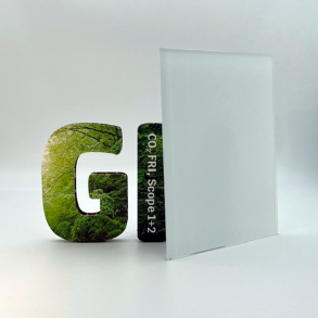 4mm Hvid Lacobel med poleret kant