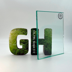 Rundt glas, 10mm Hrdet glas med poleret kant