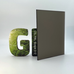 6mm Hvid/Sort/Bronze Matelac med poleret kant