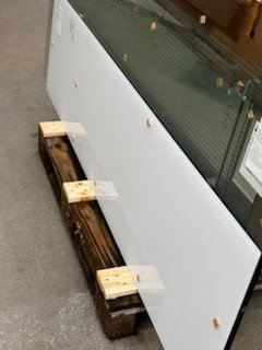6 mm Hvid st�nkpanel lacobel h�rdet  521 x 1935