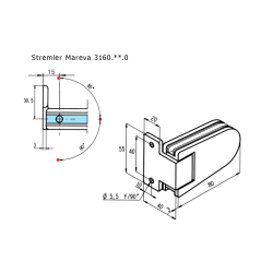 Stremler 3160.31 Satin, Brusebeslag 90 gr.