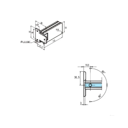 Stremler 3261.30 Krom, Brusebeslag 90 gr.